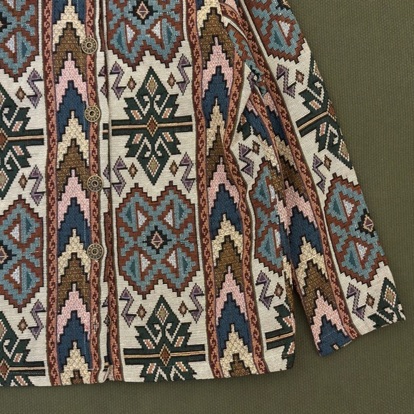 Vintage BonWorth Aztec Tapestry Coat - Picture 4 of 12